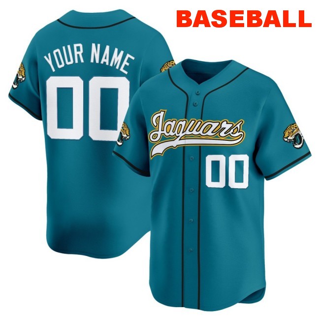 Nike Jacksonville Jaguars Custom Baseball 2025 Limited Stitched Jersey Teal