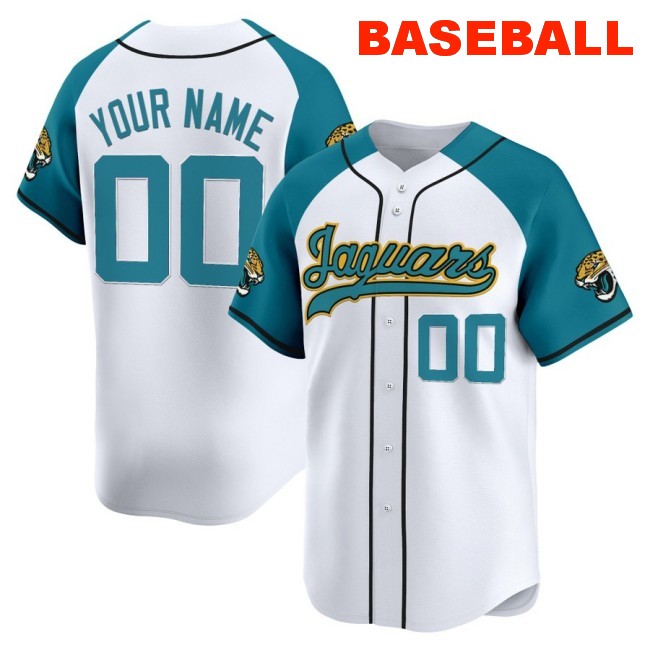 Nike Jacksonville Jaguars Custom Baseball 2025 Limited Stitched Jersey Teal Alternate