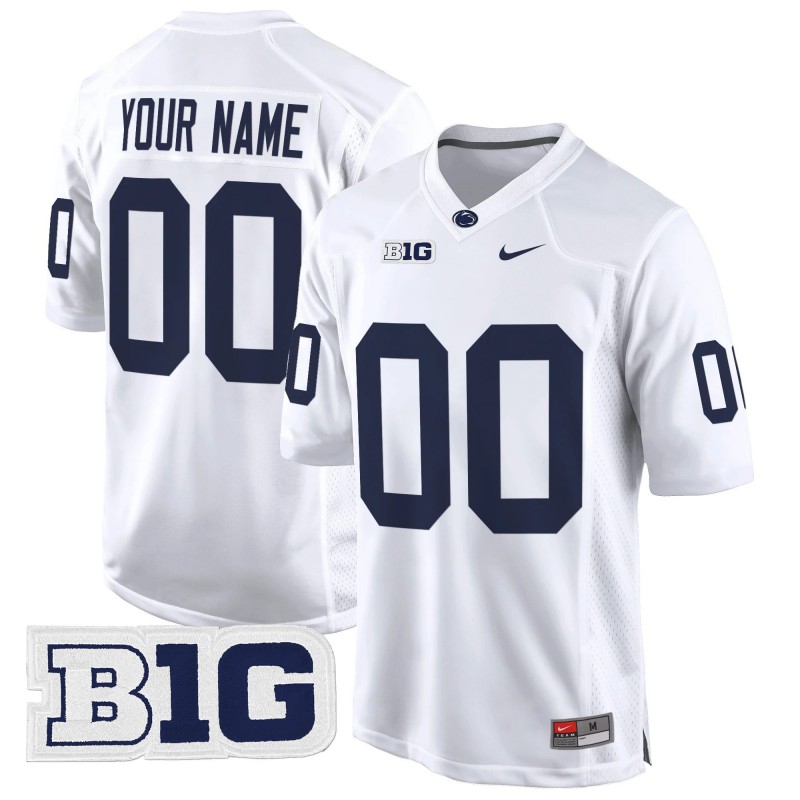 Nike Penn State Nittany Lions 2024 Game Custom Stitched Football Jersey White