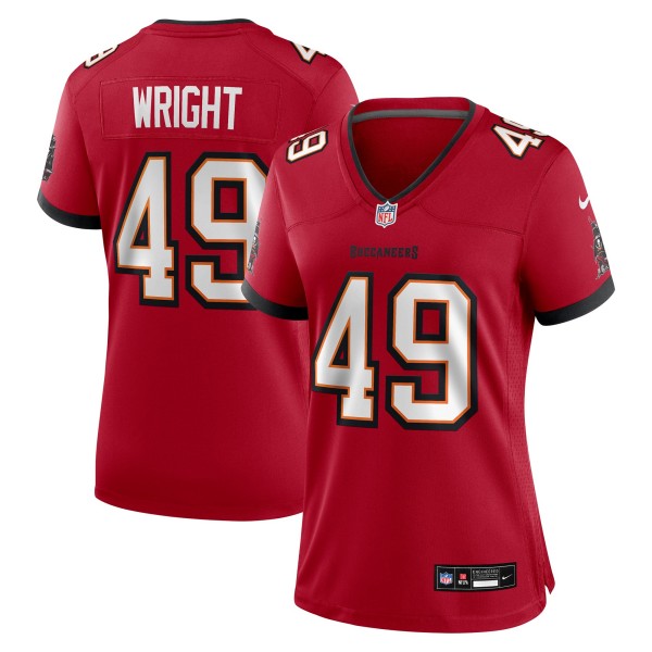 Women's Tampa Bay Buccaneers #49 Owen Wright Nike Red Team Stitched Game Jersey