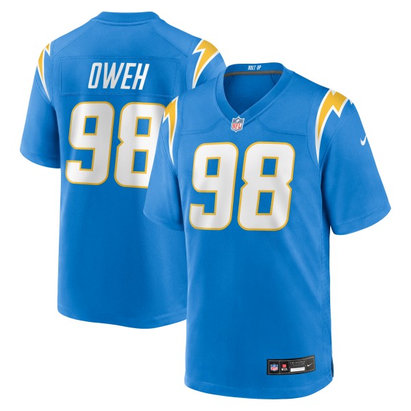 Men's Los Angeles Chargers #98 Odafe Oweh Nike Powder Blue Team Stitched Game Jersey