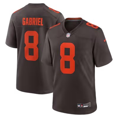 Men's Cleveland Browns #8 Dillon Gabriel Nike Brown Alpha Dawg Stitched Game Jersey