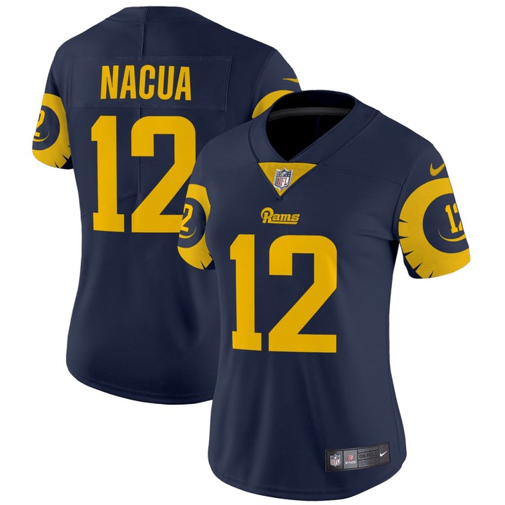 Women's Los Angeles Rams #12 Puka Nacua Navy Vapor Limited Special Stitched Jersey