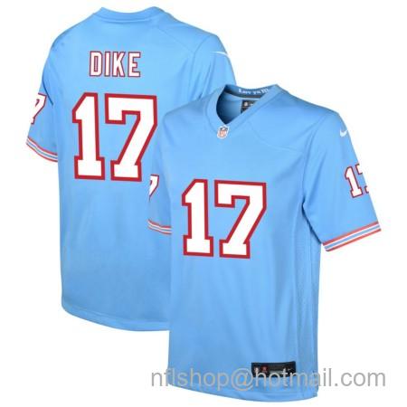 Youth Tennessee Titans Oilers #17 Chimere Dike Light Blue Throwback Stitched Vapor Untouchable Limited Jersey