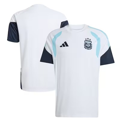 Men's Argentina National Team Blank White adidas FIFA x World Cup 2026 Tiro Away Training Replica Jersey