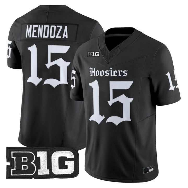 Men's Indiana Hoosiers #12 Fernando Mendoza 'Gothic Edition' Vapor F.U.S.E. Limited Stitched football Jersey