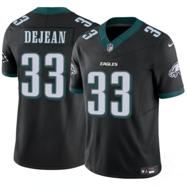 Men's Philadelphia Eagles #33 Cooper DeJean Black 2024 New F.U.S.E. Vapor Untouchable Limited Stitched Football Jersey