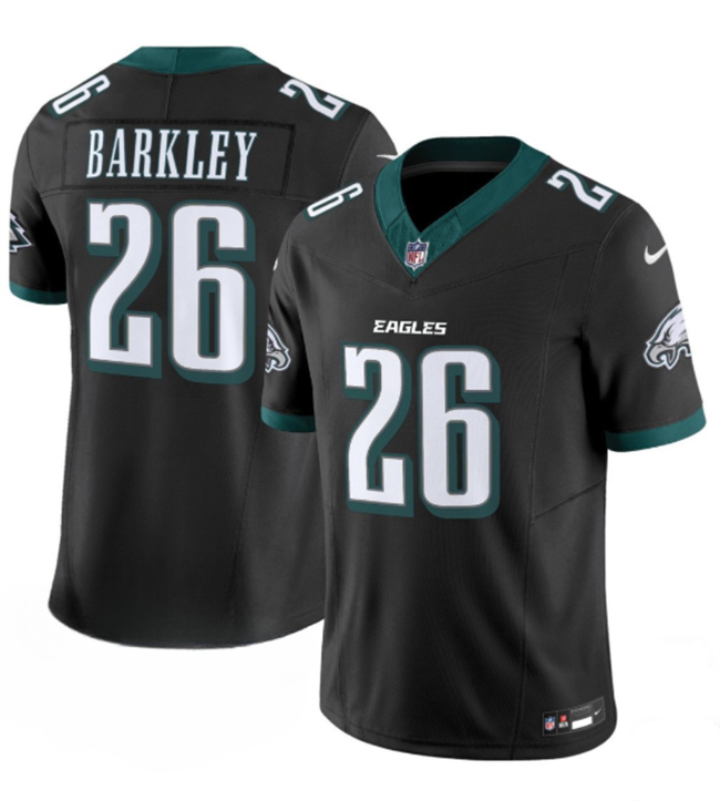 Men's Philadelphia Eagles #26 Saquon Barkley Black 2024 New F.U.S.E. Vapor Untouchable Limited Stitched Football Jersey