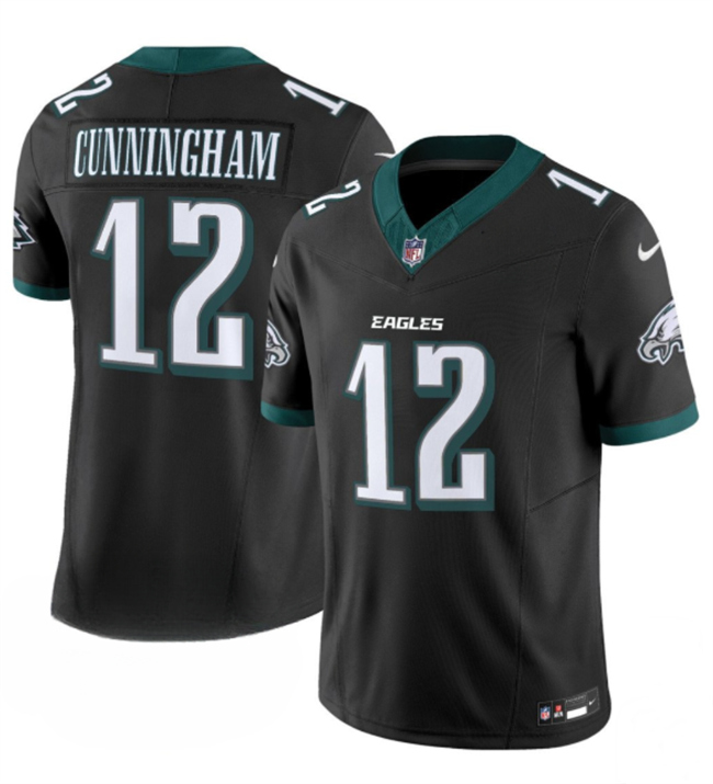 Men's Philadelphia Eagles #12 Randall Cunningham Black 2024 New F.U.S.E. Vapor Untouchable Limited Stitched Football Jersey