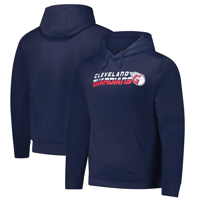 Men's Cleveland Guardians Navy Dunbrooke Champion Pullover Hoodie