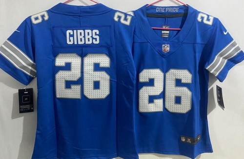 Youth Detroit Lions #26 Jahmyr Gibbs Limited Blue Vapor Jersey