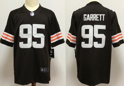 Youth Cleveland Browns #95 Myles Garrett Limited Brown Vapor Jersey