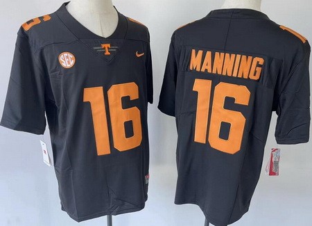 Youth Tennessee Volunteers #16 Peyton Manning Black College Football Jersey