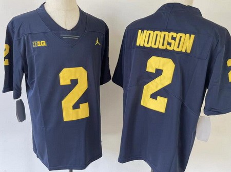 Youth Michigan Wolverines #2 Charles Woodson Navy College Football Jersey