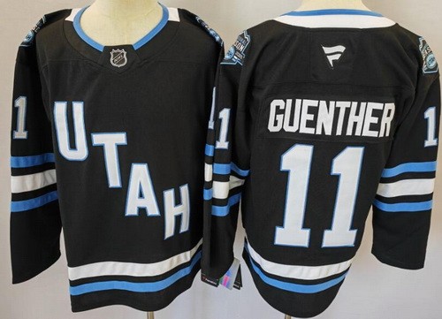 Men's Utah #11 Dylan Guenther Black Authentic Jersey