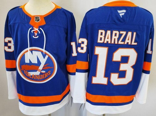 Men's New York Islanders #13 Mathew Barzal Blue Authentic Jersey