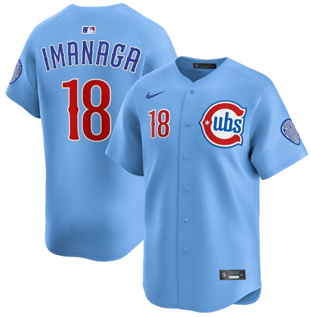 Men's Chicago Cubs #18 Shōta Imanaga Blue 2024-25 2nd Alternate Limited Stitched Baseball Jersey