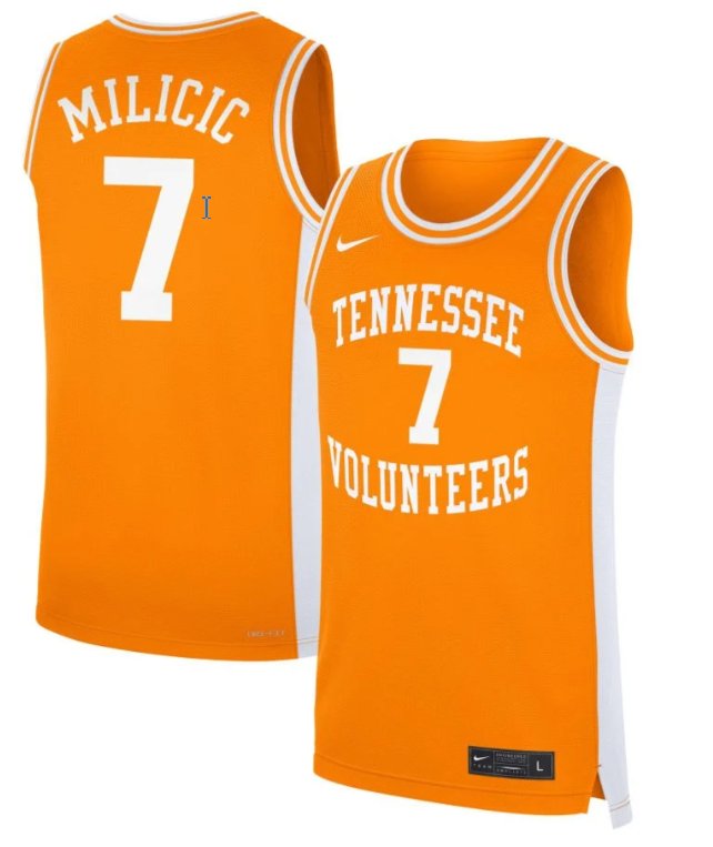 Men's Tennessee Volunteers #7 Igor Milicic Nike Basketball NIL Orange Stitched Jersey