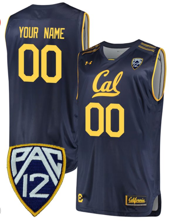 Custom California Golden Bears Jersey Basketball Performance Stiched Navy