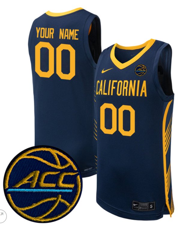 Custom California Golden Bears Jersey Basketball Game Stiched Navy