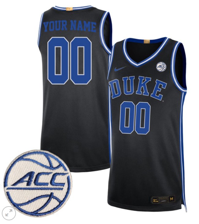 Custom Duke Blue Devils Jersey College Basketball Game Stiched Black