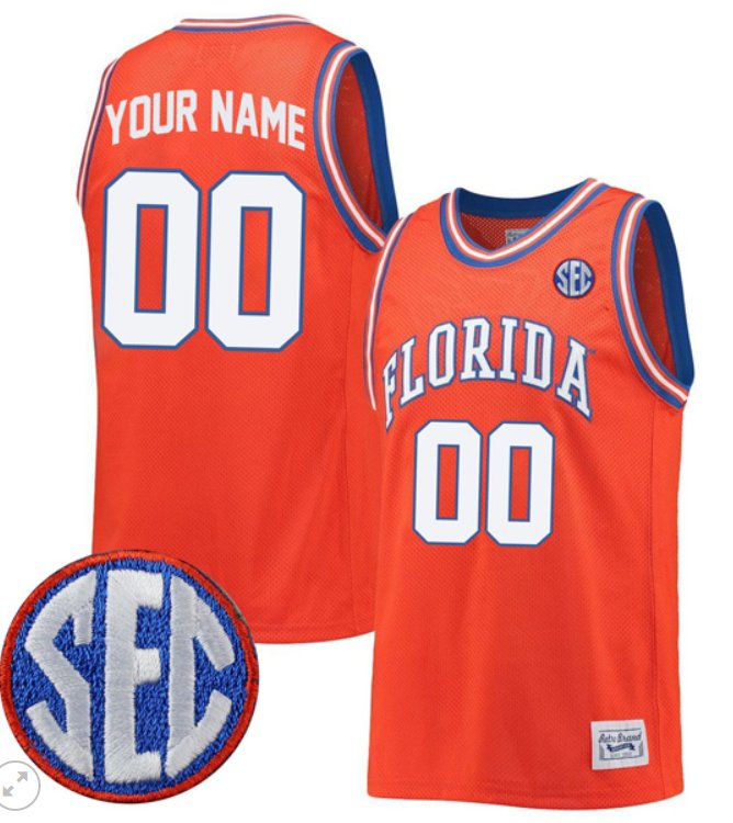 Custom Florida Gators Jersey College Basketball Stiched Alumni Orange