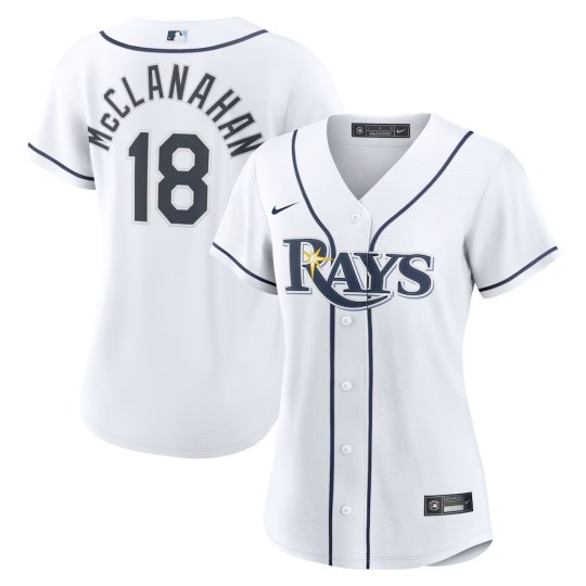 Women's Tampa Bay Rays #18 Shane McClanahan White Nike Home Replica Jersey