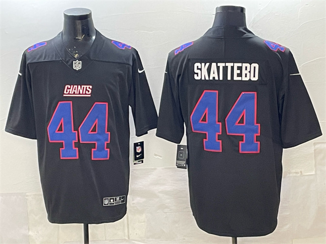 Men's New York Giants #44 Cam Skattebo Black Fashion Vapor Untouchable Limited Stitched Football Jersey