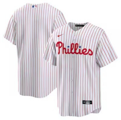 Big Size 4XL-8XL Men's Philadelphia Phillies Nike Home Replica Stitched Jersey - White