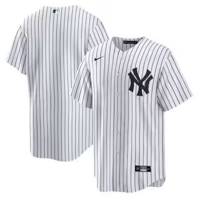 Big Size 4XL-8XL Men's New York Yankees Nike Home Replica Stitched Jersey - White