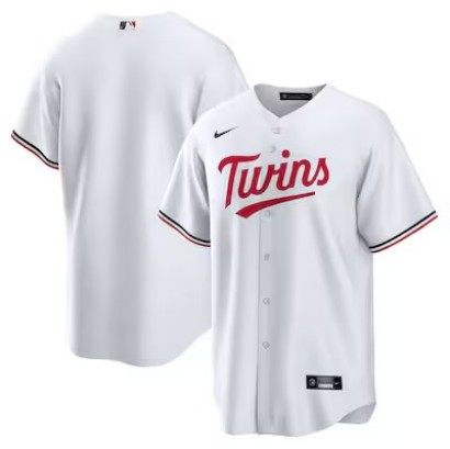 Big Size 4XL-8XL Men's Minnesota Twins Nike Home Replica Stitched Jersey - White