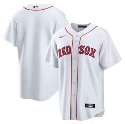 Big Size 4XL-8XL Men's Boston Red Sox Nike Home Replica Stitched Jersey - White