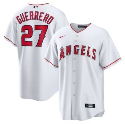 Men's & Women's & Youth Los Angeles Angels #27 Vladimir Guerrero White Nike Home Retired Player Replica Stitched Jersey