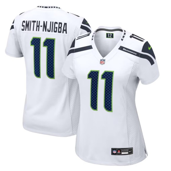 Women's Seattle Seahawks #11 Jaxon Smith-Njigba White Nike Game Stitched Jersey