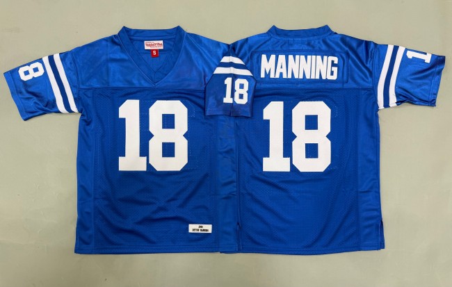 Youth Indianapolis Colts #18 Peyton Manning Blue 2006 Throwback Stitched Jersey