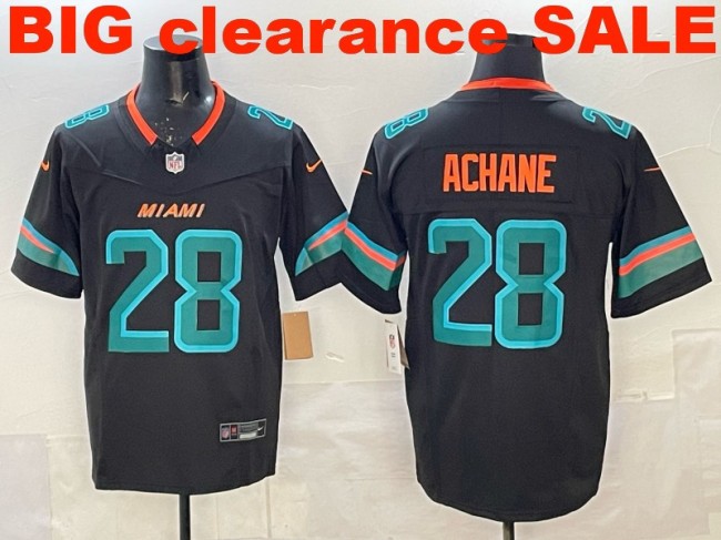 Clearance SALE Mens & Womens & Youth Miami Dolphins #28 De'Von Achane 2025 “Rivalries” F.U.S.E. Stitched Limited Jersey Pitch Blue