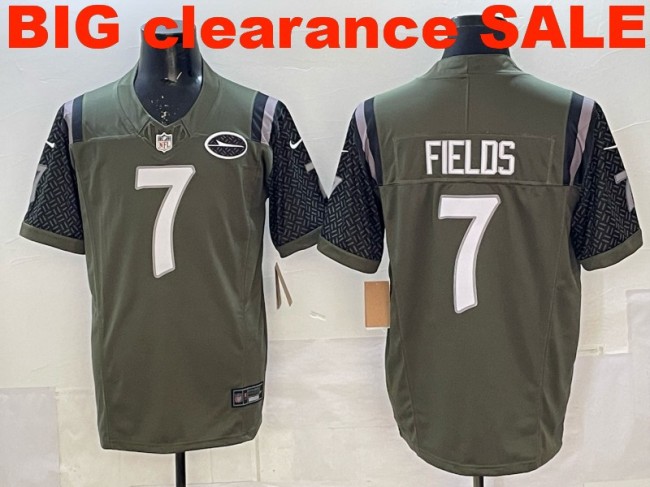 Clearance SALE Mens & Womens & Youth New York Jets #7 Justin Fields 2025 “Rivalries” F.U.S.E. Stitched Limited Jersey Gotham Green
