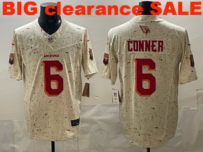 Clearance SALE Mens & Womens & Youth Arizona Cardinals #6 James Conner 2025 “Rivalries” F.U.S.E. Stitched Limited Jersey Natural