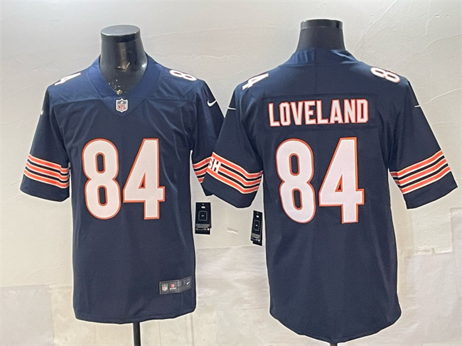 Men's Chicago Bears #84 Colston Loveland Navy Vapor Untouchable Stitched Football Jersey