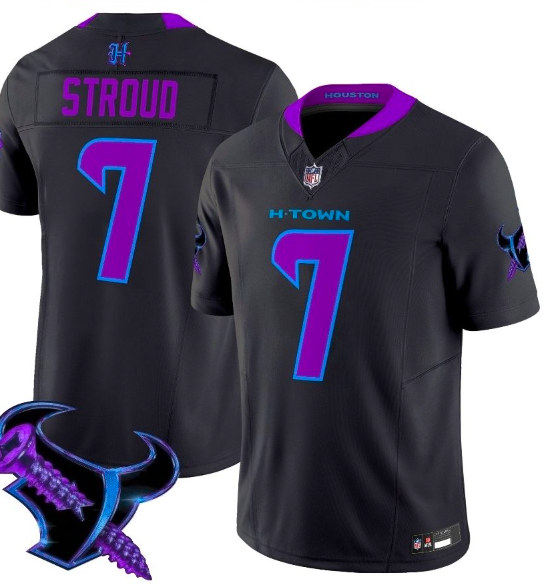 Men's & Women's & Youth Houston Texans #7 C.J. Stroud Black F.U.S.E. 2025 2025 DJ SCREW Vapor Limited Stitched Football Jersey