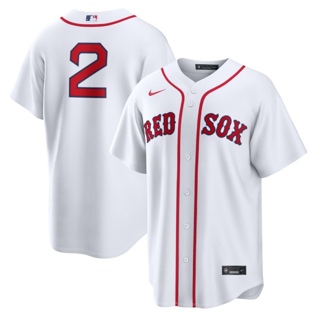 Men's Boston Red Sox #2 Alex Bregman White No Name Nike Home Stitched Replica Jersey