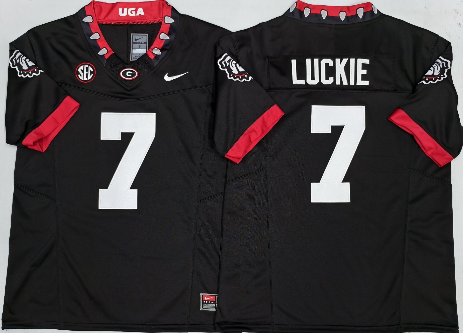 Men's Georgia Bulldogs #7 Lawson Luckie Black 2025 F.U.S.E. Stitched Jersey