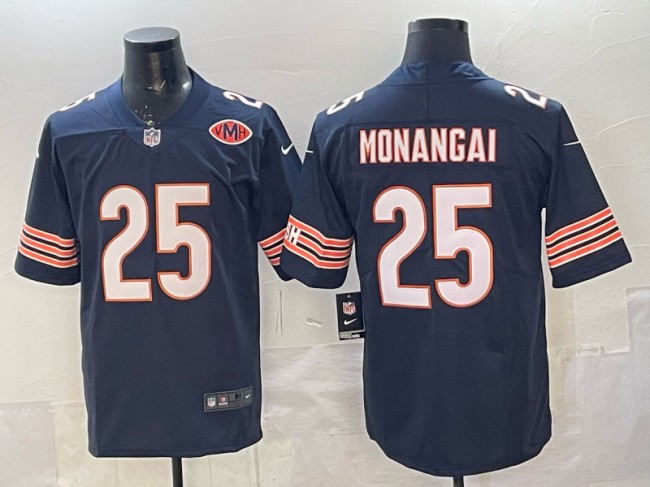 Men's Chicago Bears #25 Kyle Monangai Navy VMH Vapor Untouchable Stitched Football Jersey