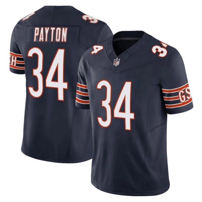 Men's Chicago Bears #34 Walter Payton Navy F.U.S.E Vapor Limited Stitched Jersey