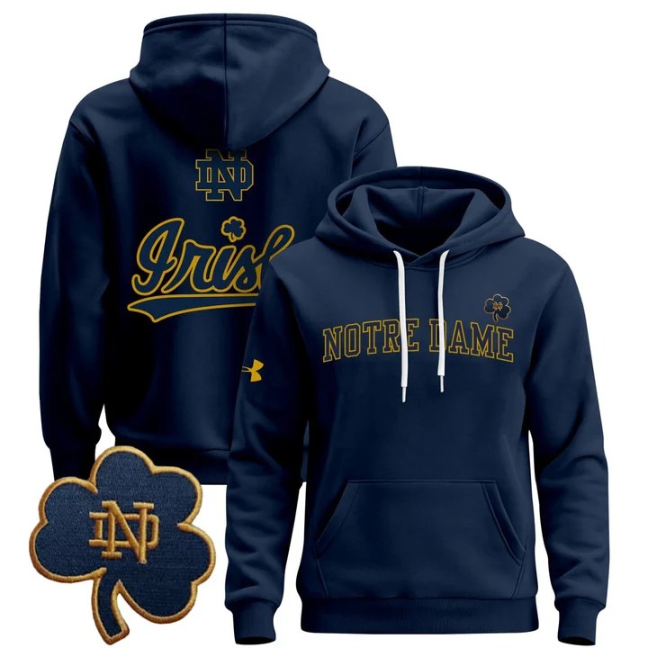 Men's & Women's & Youth Notre Dame Fighting Irish Navy 2025 Stitched Hoodie