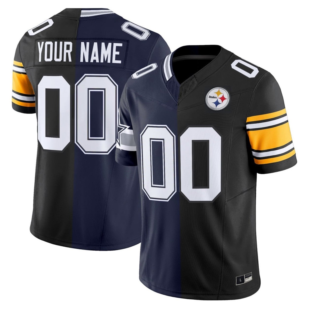 Men's & Women's & Youth NIKE Dallas Cowboys & Steelers Split Custom F.U.S.E. Limited Stitched NFL Jersey