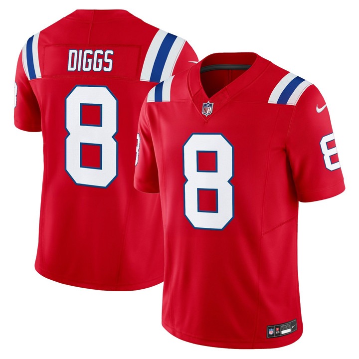 Youth New England Patriots #8 Stefon Diggs Red F.U.S.E. Throwback Vapor Limited Stitched Jersey