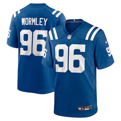 Men's Indianapolis Colts #96 Chris Wormley Royal Nike Team Game Jersey