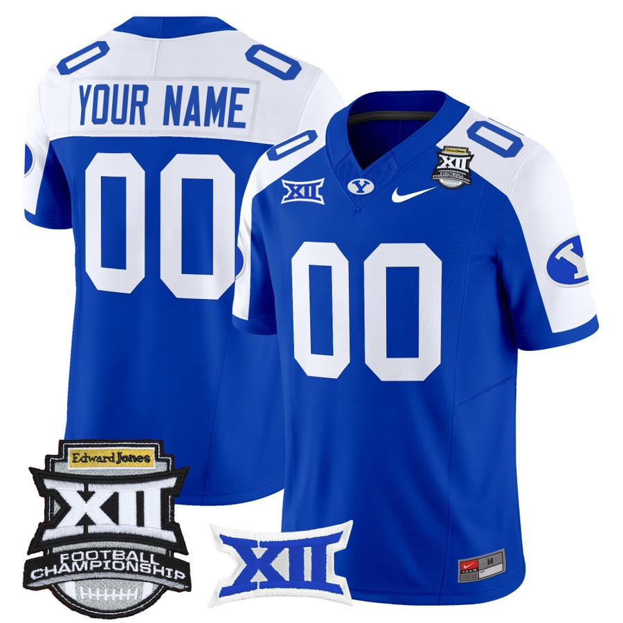 Men's & Women's & Youth BYU Cougars Custom 2025 Big 12 Championship F.U.S.E. Vapor Limited Stitched football Jersey Royal Alternate