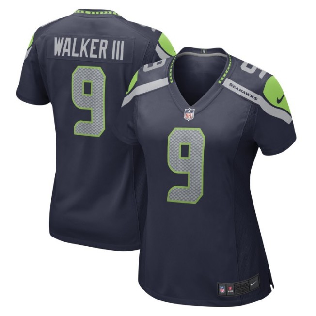 Women's Seattle Seahawks #9 Kenneth Walker III College Navy Nike Player Stitched NFL Jersey